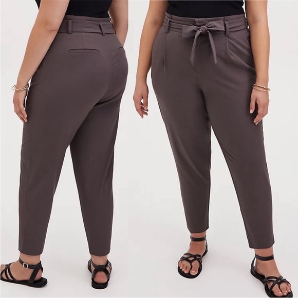 torrid Pants - Torrid Slate Grey Paperbag Waist Tapered Pant size 20